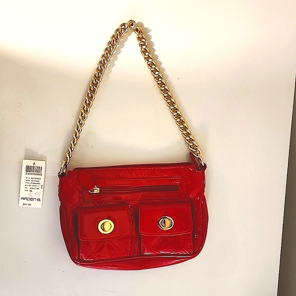 Cherry Red Patent Leather Evening Bag - Picture 2 of 11